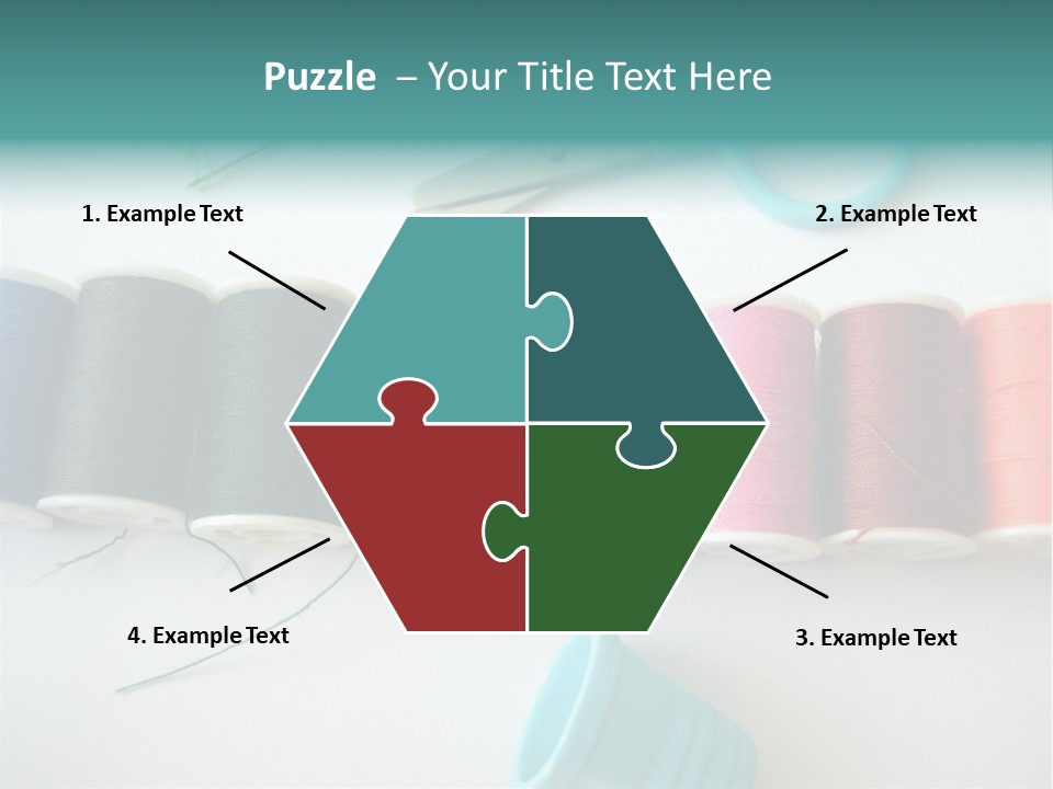 Scissors Needle Thimble PowerPoint Template