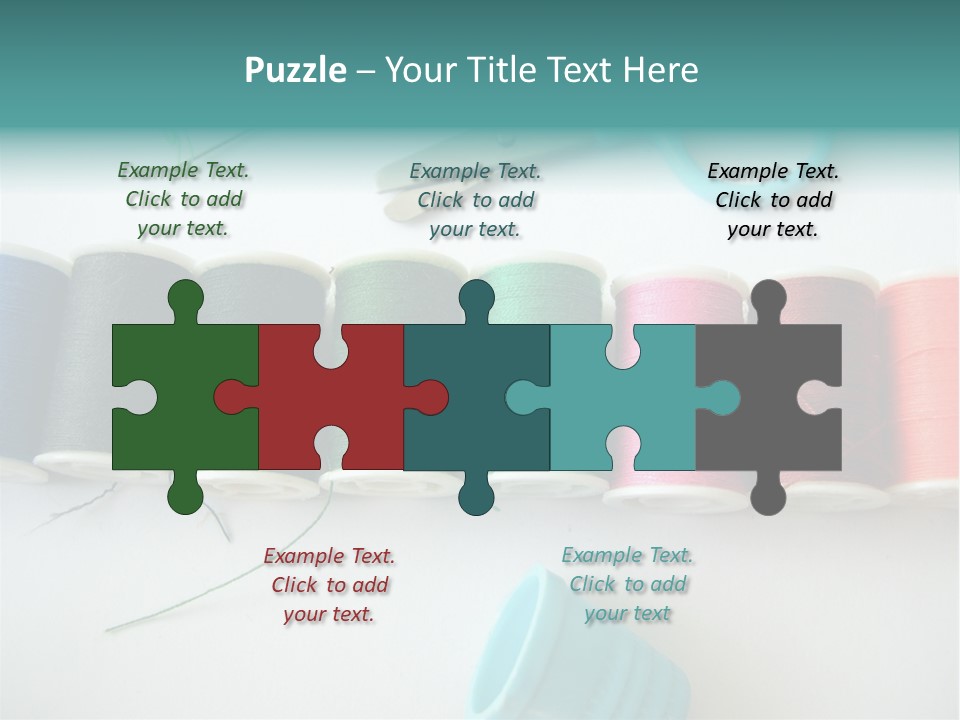 Scissors Needle Thimble PowerPoint Template