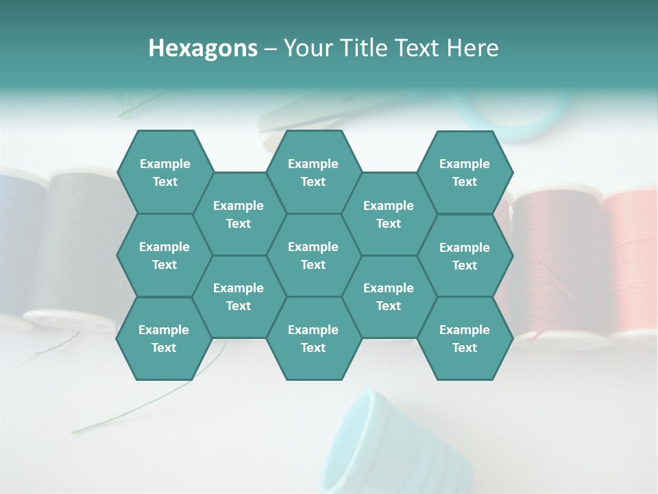 Scissors Needle Thimble PowerPoint Template