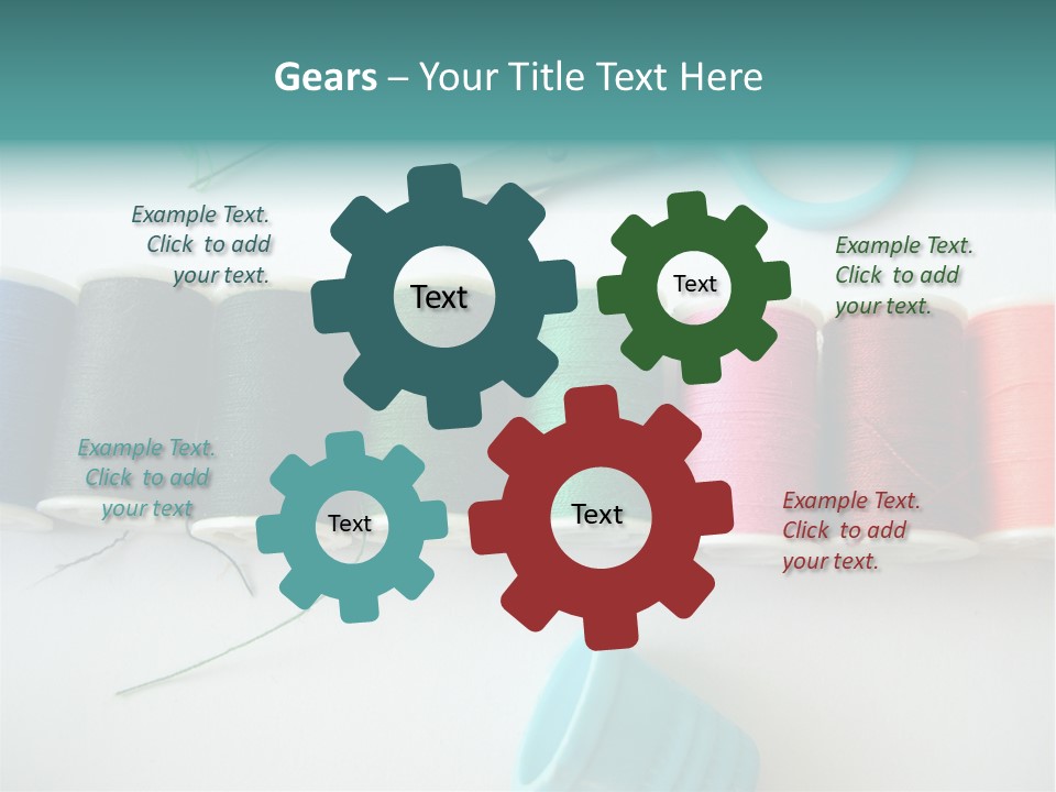 Scissors Needle Thimble PowerPoint Template
