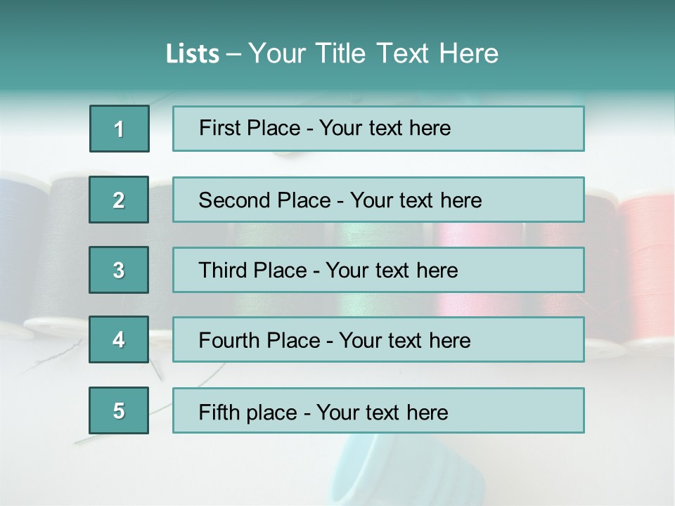 Scissors Needle Thimble PowerPoint Template