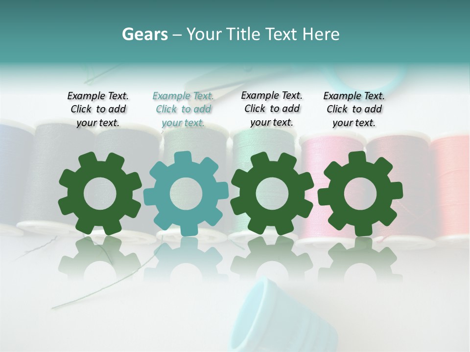 Scissors Needle Thimble PowerPoint Template