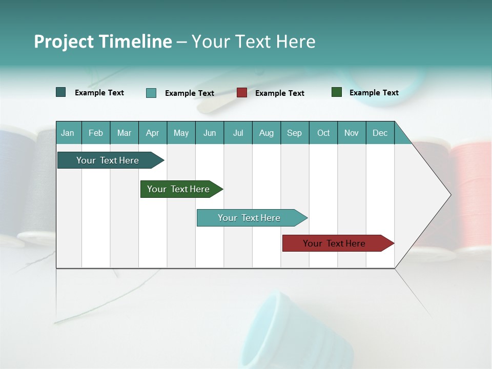 Scissors Needle Thimble PowerPoint Template