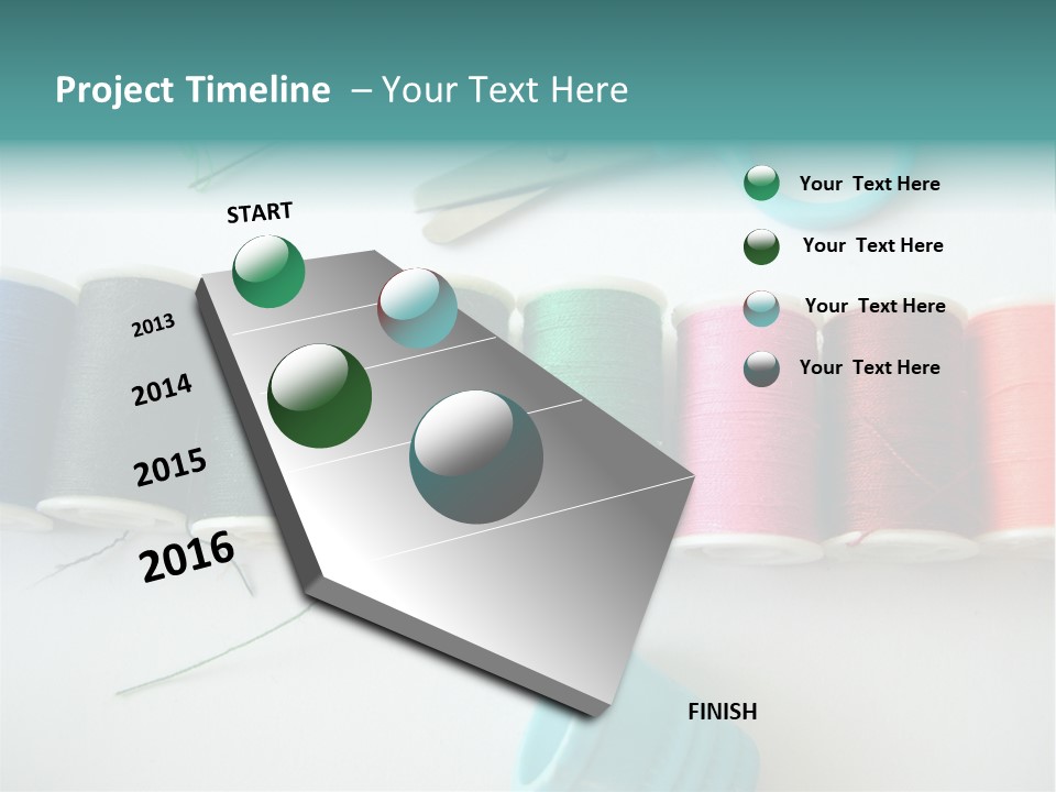 Scissors Needle Thimble PowerPoint Template