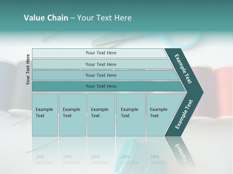 Scissors Needle Thimble PowerPoint Template