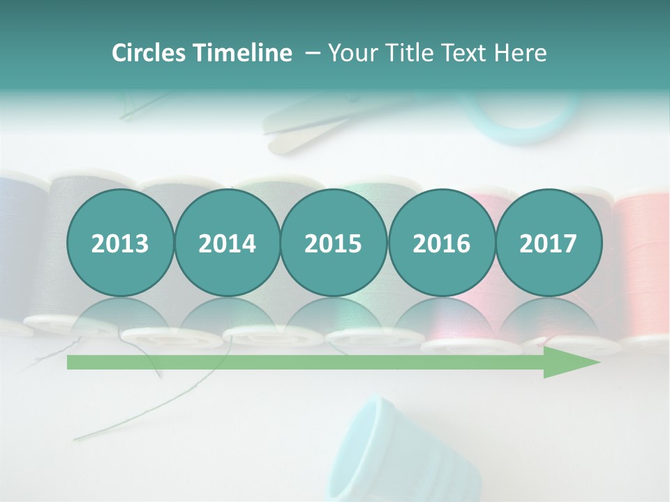 Scissors Needle Thimble PowerPoint Template
