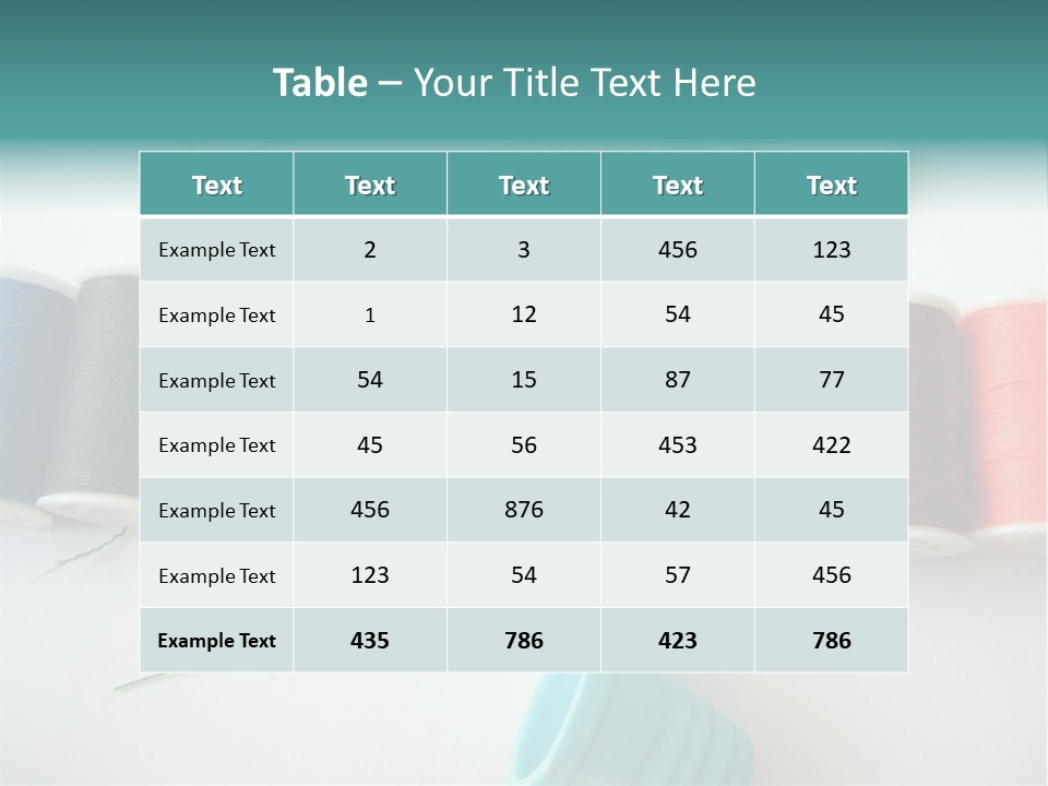 Scissors Needle Thimble PowerPoint Template