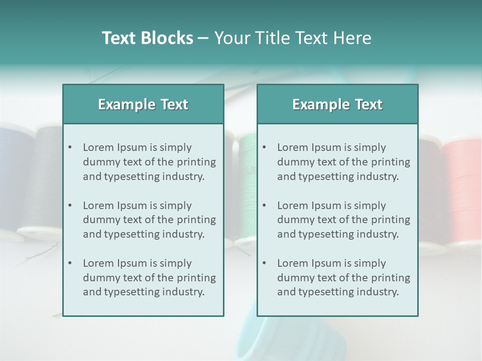 Scissors Needle Thimble PowerPoint Template