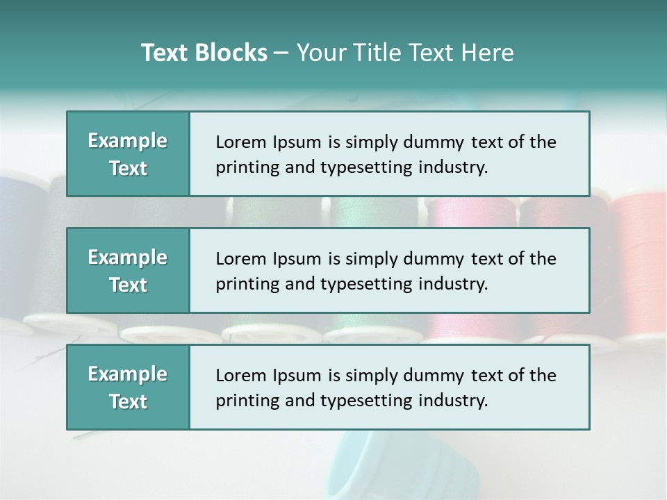 Scissors Needle Thimble PowerPoint Template
