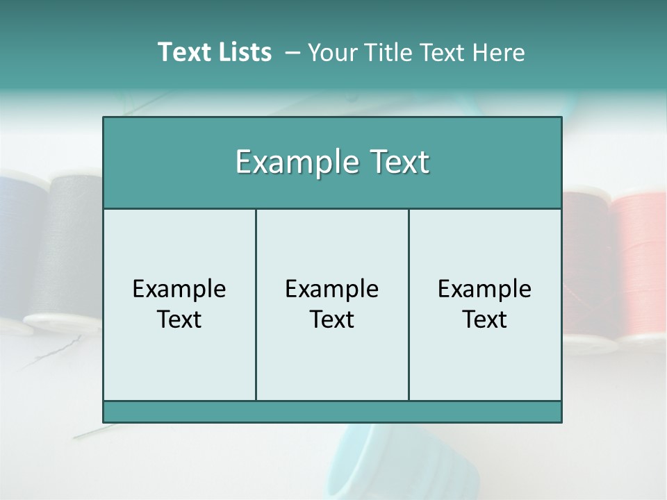 Scissors Needle Thimble PowerPoint Template