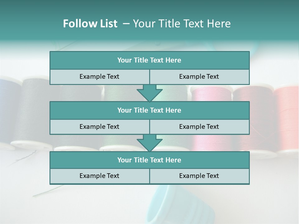 Scissors Needle Thimble PowerPoint Template