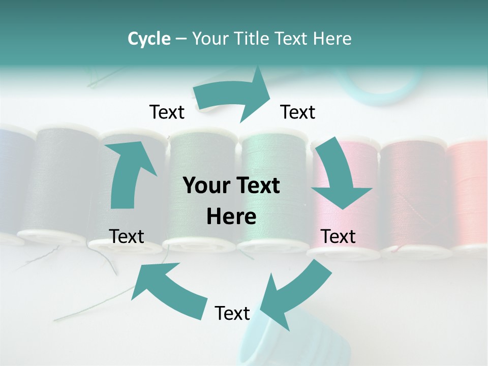 Scissors Needle Thimble PowerPoint Template