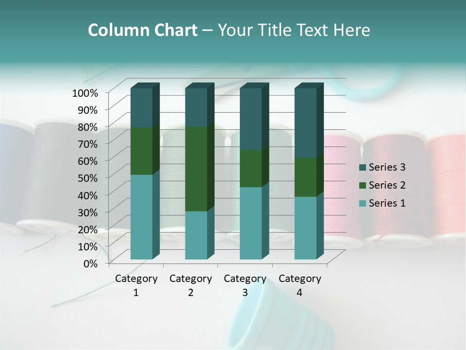 Scissors Needle Thimble PowerPoint Template