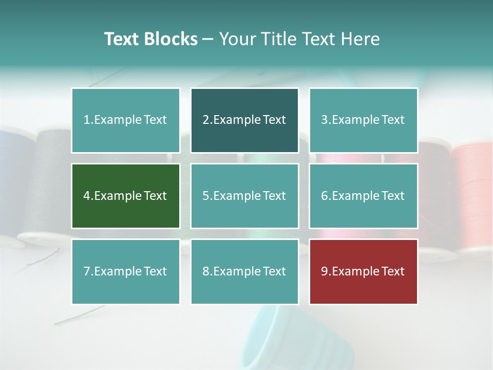 Scissors Needle Thimble PowerPoint Template