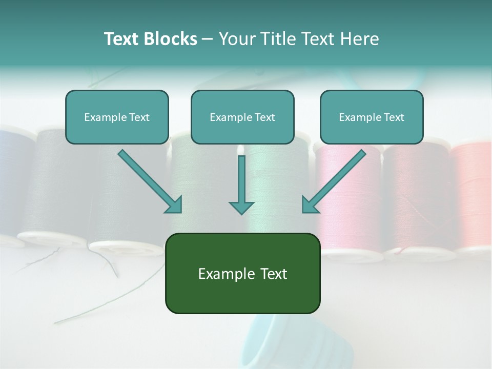Scissors Needle Thimble PowerPoint Template