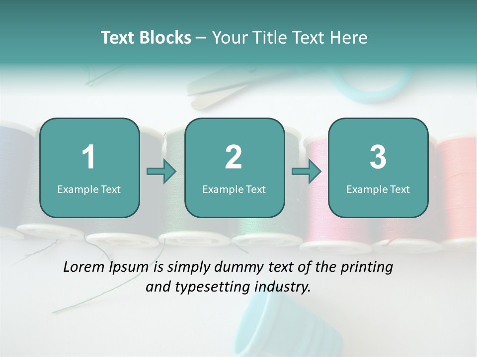 Scissors Needle Thimble PowerPoint Template