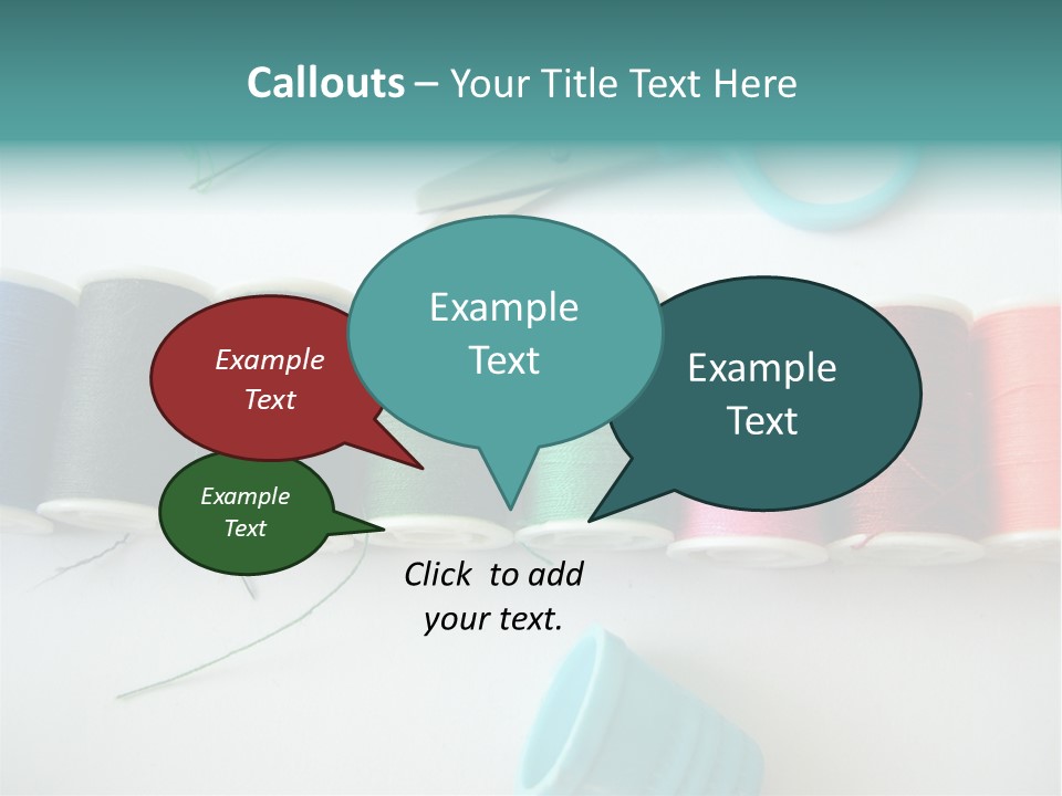 Scissors Needle Thimble PowerPoint Template