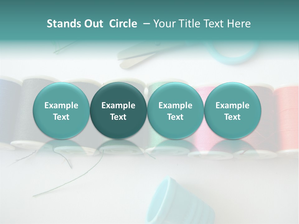 Scissors Needle Thimble PowerPoint Template