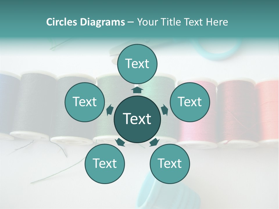 Scissors Needle Thimble PowerPoint Template