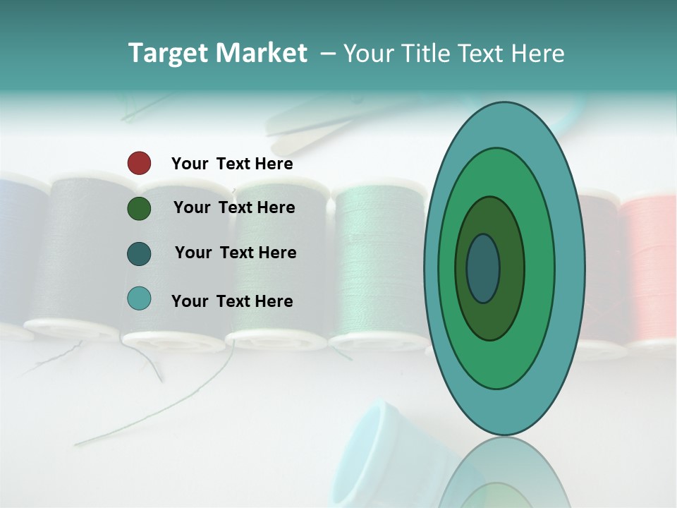 Scissors Needle Thimble PowerPoint Template