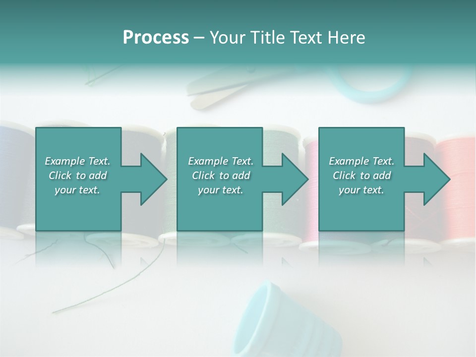 Scissors Needle Thimble PowerPoint Template