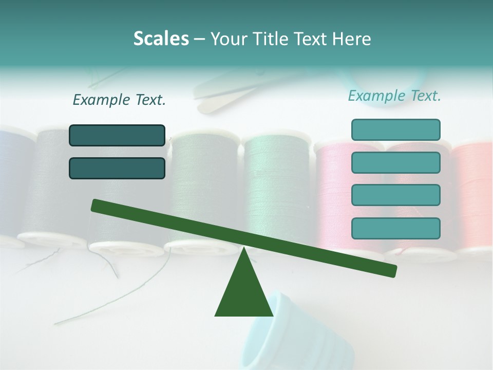 Scissors Needle Thimble PowerPoint Template