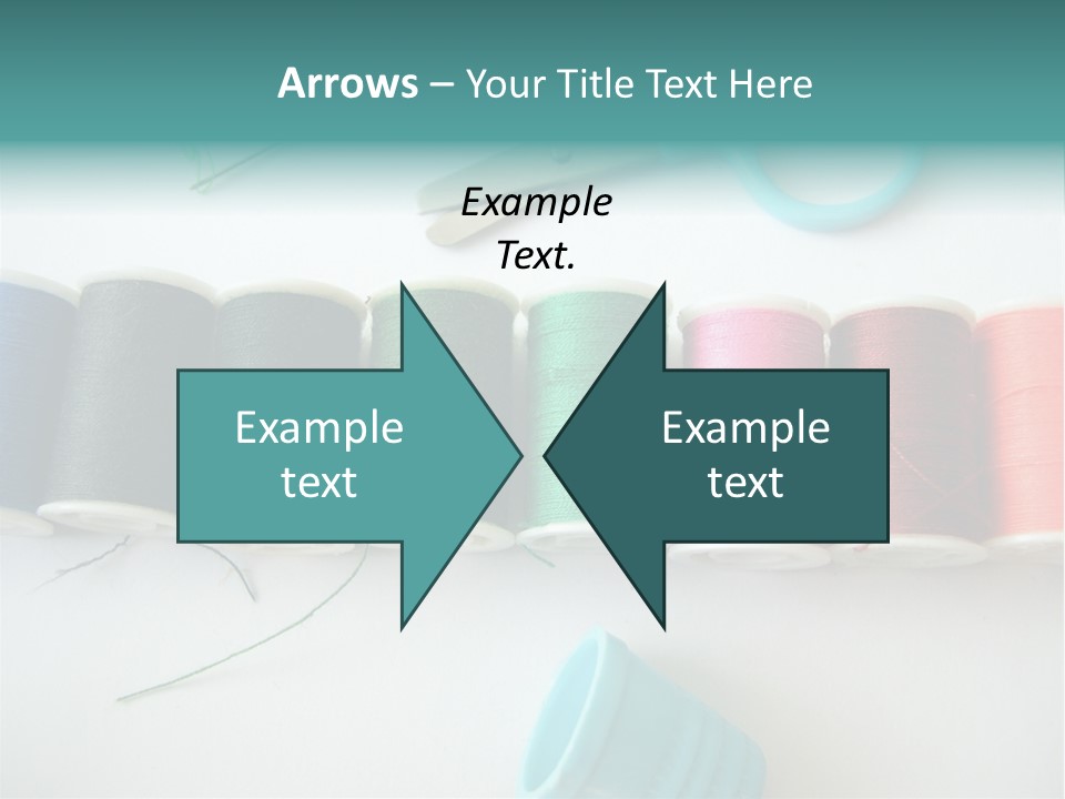 Scissors Needle Thimble PowerPoint Template