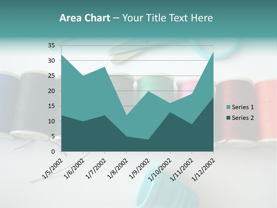Scissors Needle Thimble PowerPoint Template