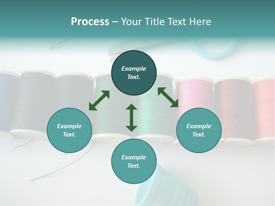 Scissors Needle Thimble PowerPoint Template