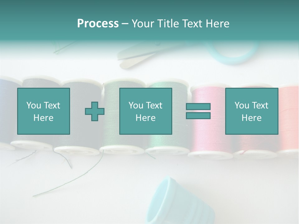 Scissors Needle Thimble PowerPoint Template