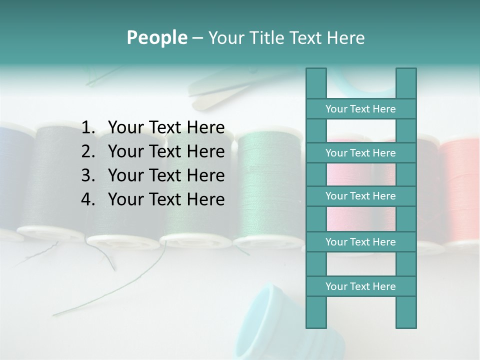 Scissors Needle Thimble PowerPoint Template