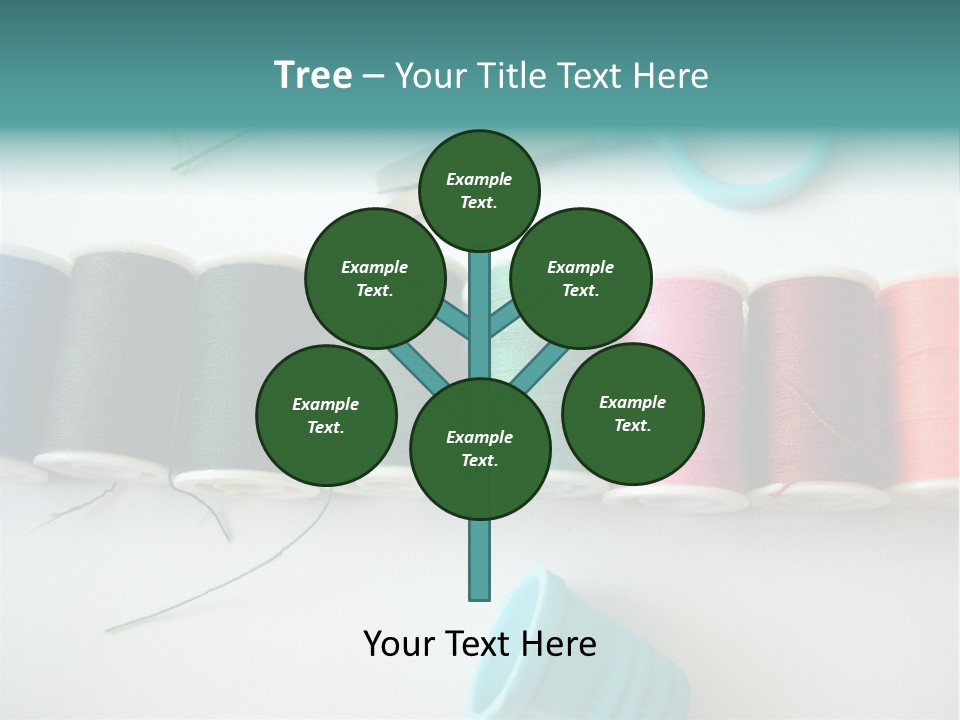 Scissors Needle Thimble PowerPoint Template