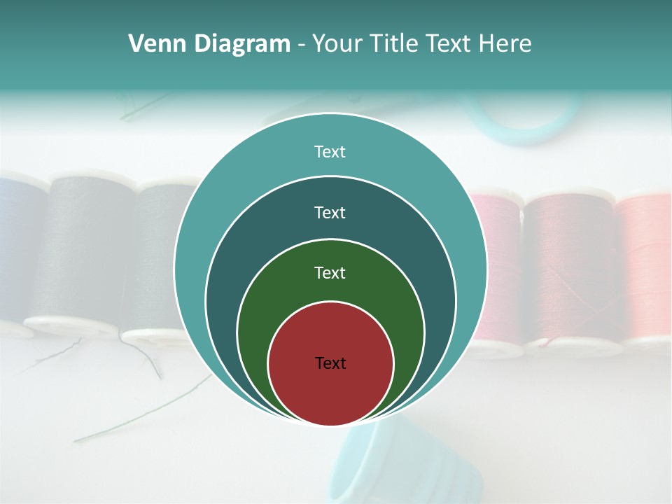 Scissors Needle Thimble PowerPoint Template