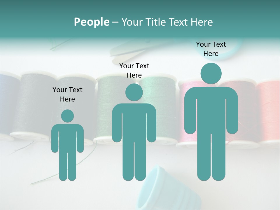 Scissors Needle Thimble PowerPoint Template