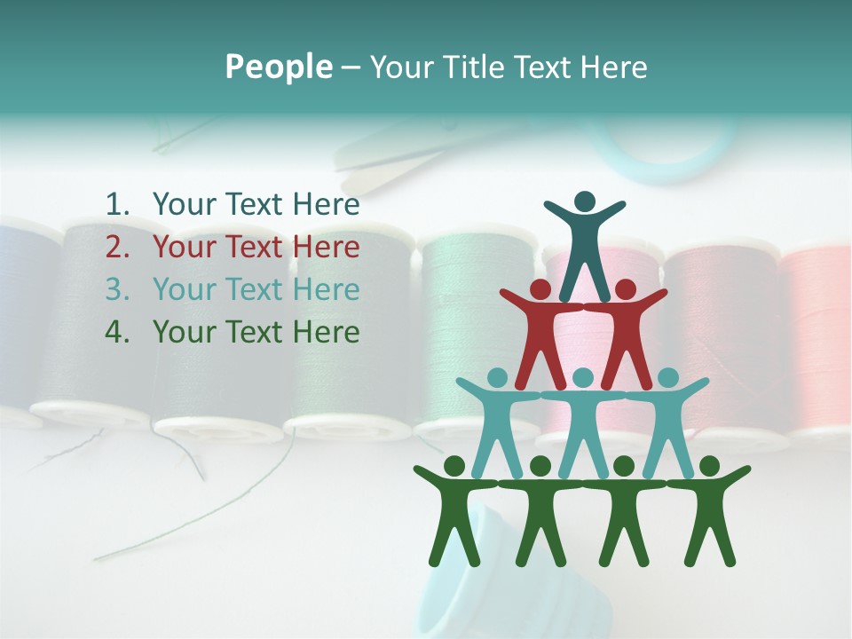 Scissors Needle Thimble PowerPoint Template