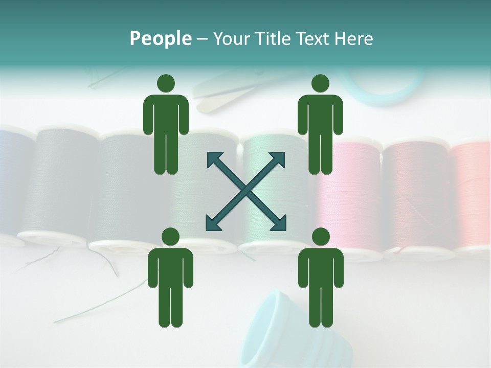 Scissors Needle Thimble PowerPoint Template