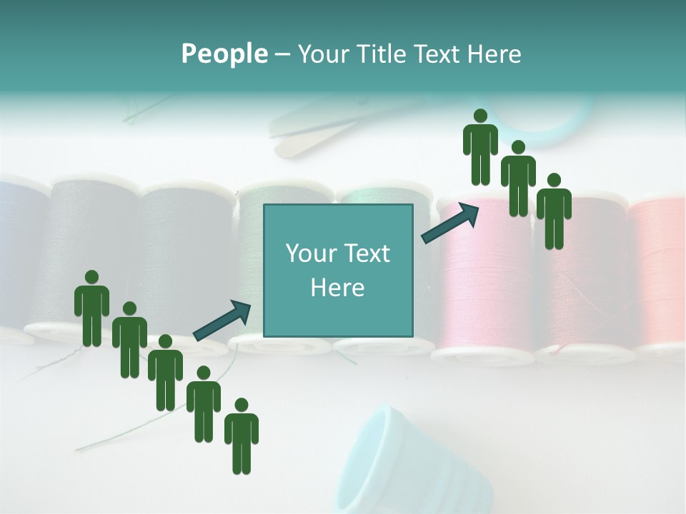 Scissors Needle Thimble PowerPoint Template