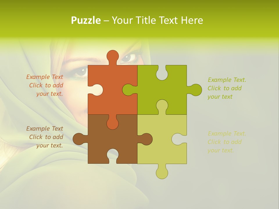 Lips Exotic Blond PowerPoint Template