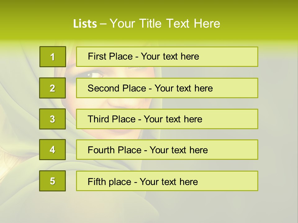 Lips Exotic Blond PowerPoint Template