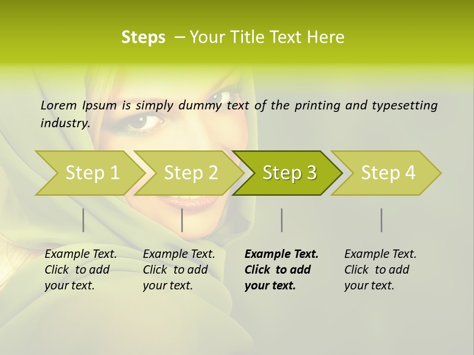 Lips Exotic Blond PowerPoint Template