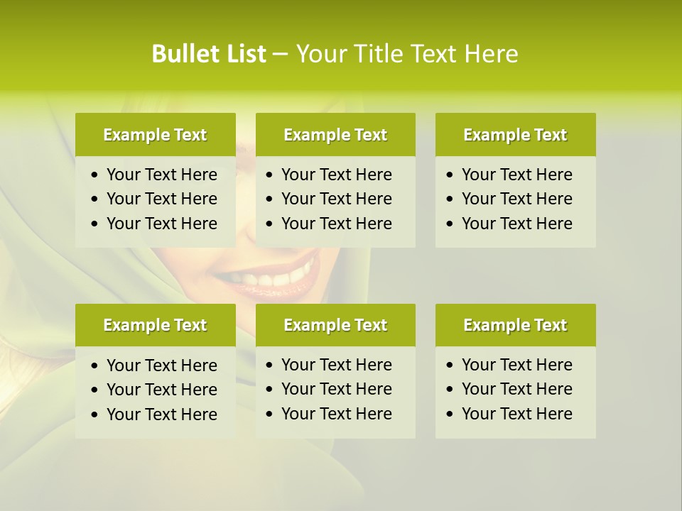 Lips Exotic Blond PowerPoint Template