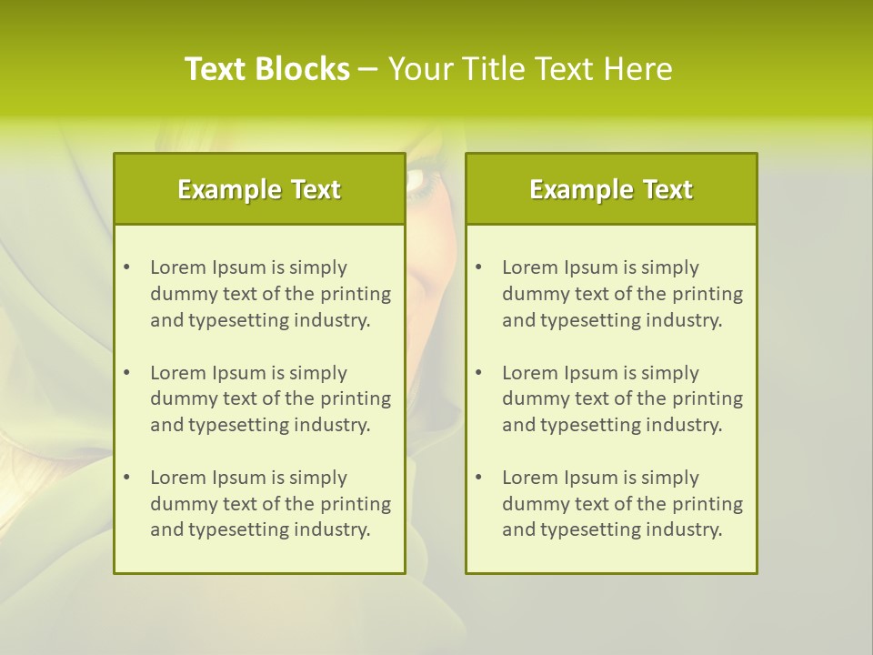 Lips Exotic Blond PowerPoint Template