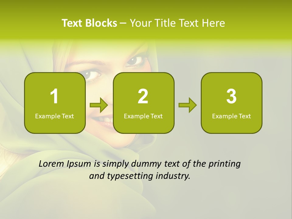 Lips Exotic Blond PowerPoint Template