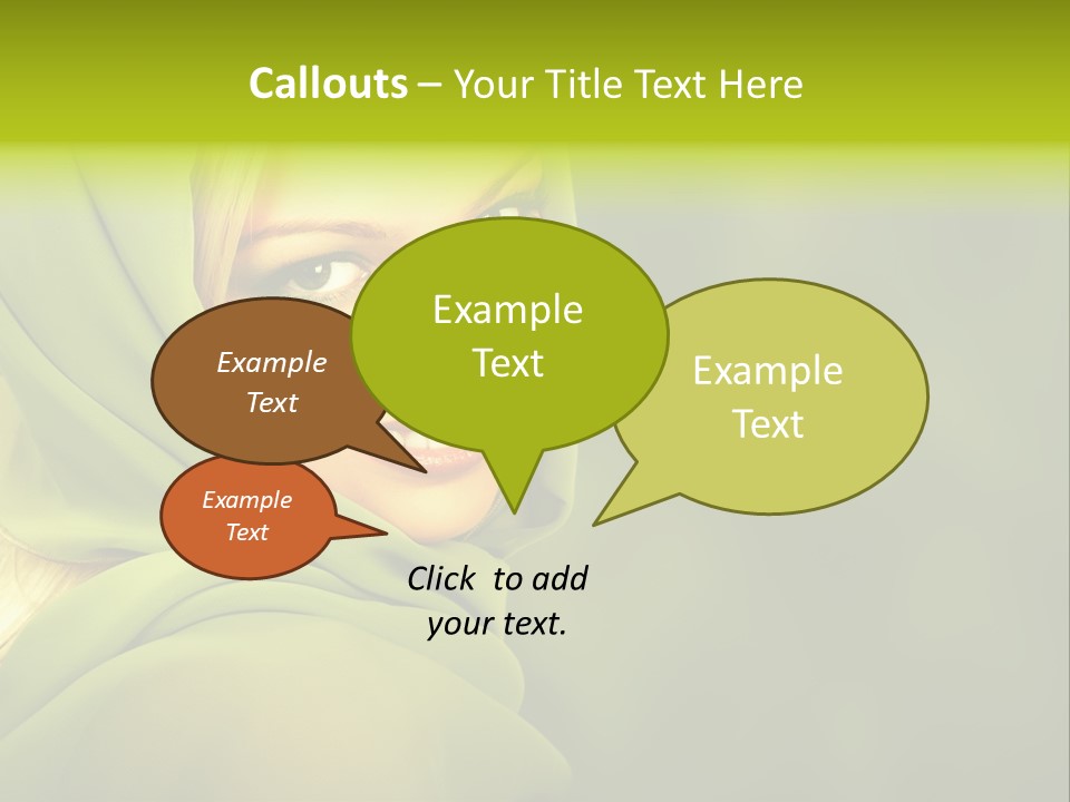 Lips Exotic Blond PowerPoint Template