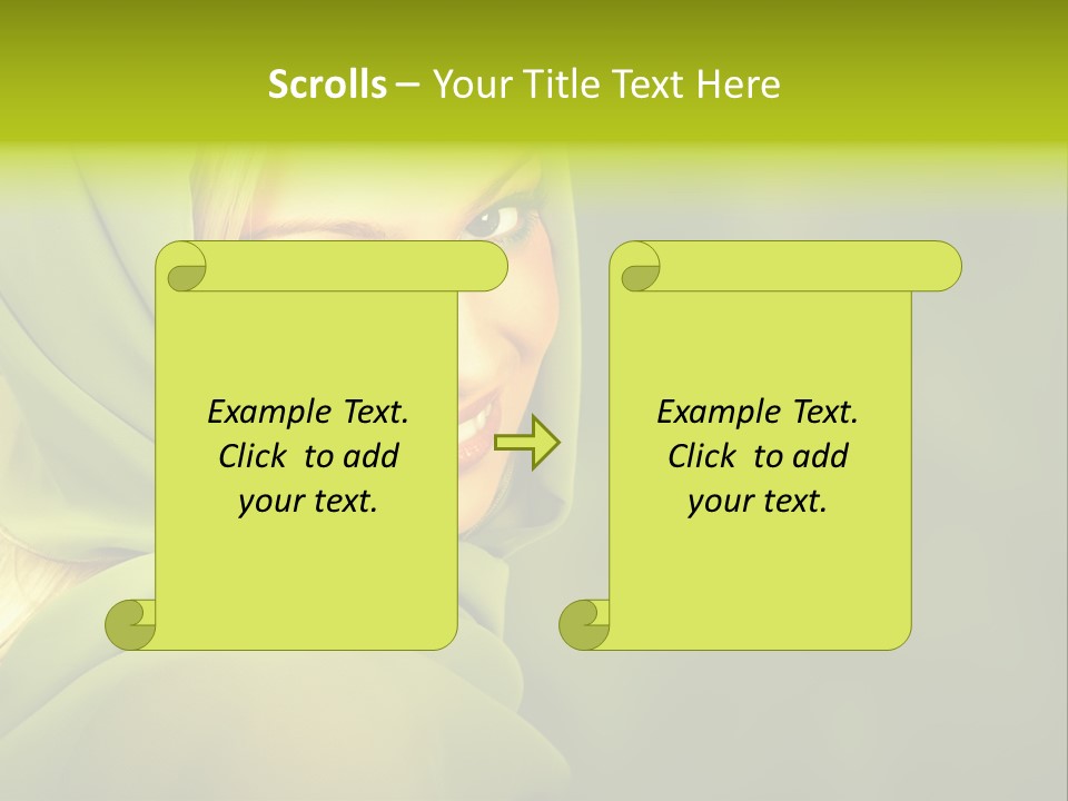 Lips Exotic Blond PowerPoint Template