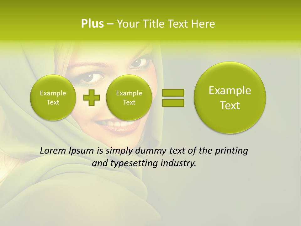 Lips Exotic Blond PowerPoint Template