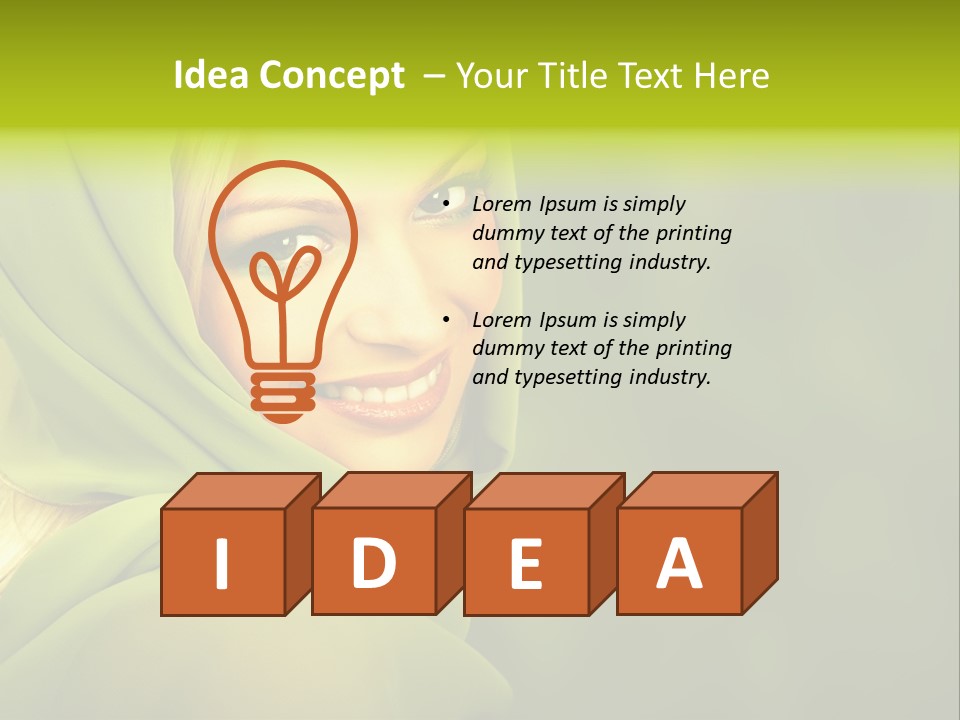 Lips Exotic Blond PowerPoint Template