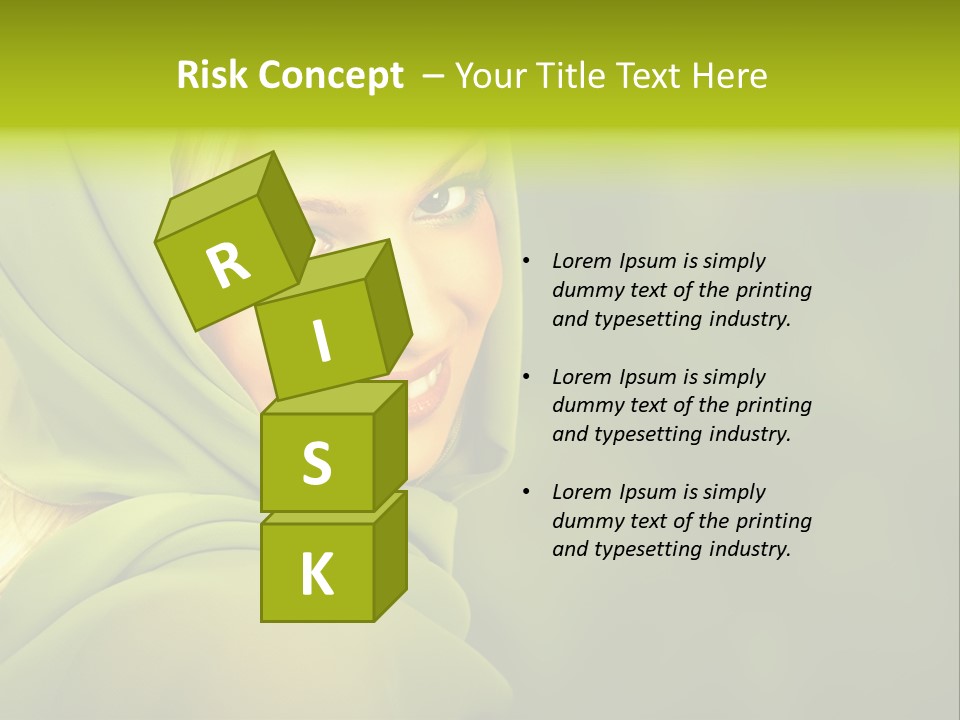 Lips Exotic Blond PowerPoint Template