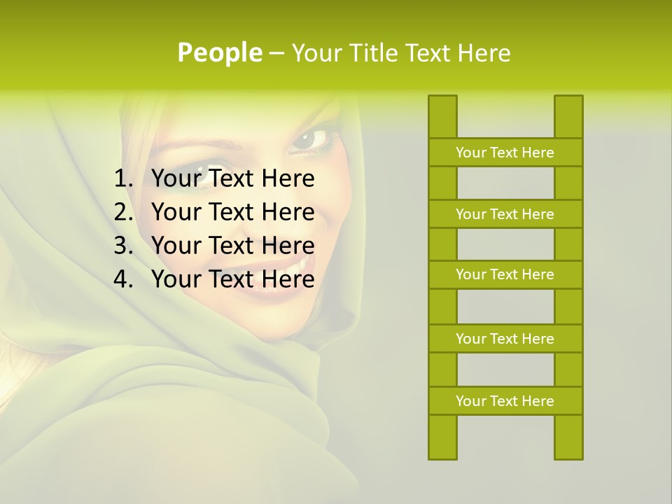 Lips Exotic Blond PowerPoint Template