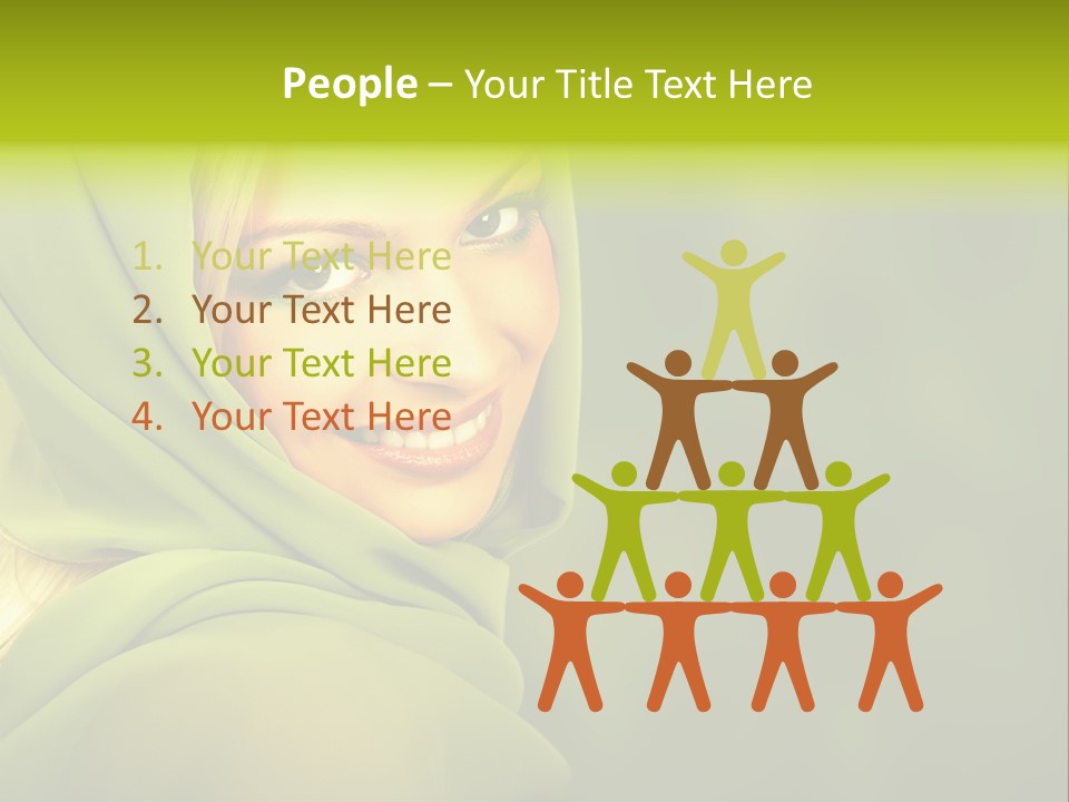 Lips Exotic Blond PowerPoint Template